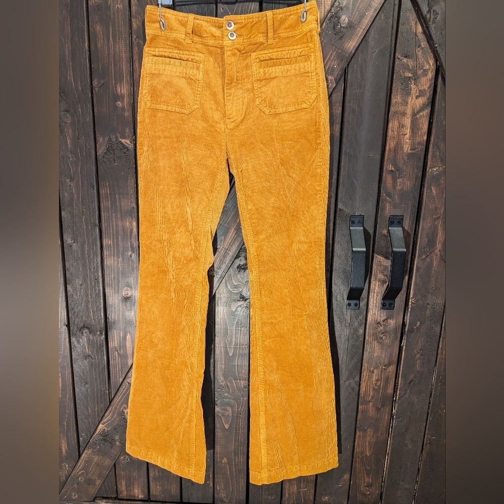 Anthropologie Pilcro mustard corduroy, size 27